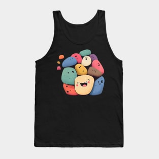 Adorable Comic Kawaii Style Stones: A Cute and Original Decoration for Your Home! Tank Top